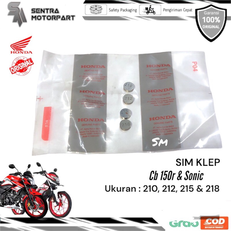 Shim sim klep cb150 sonic supra gtr 150 210 212 215 218 original