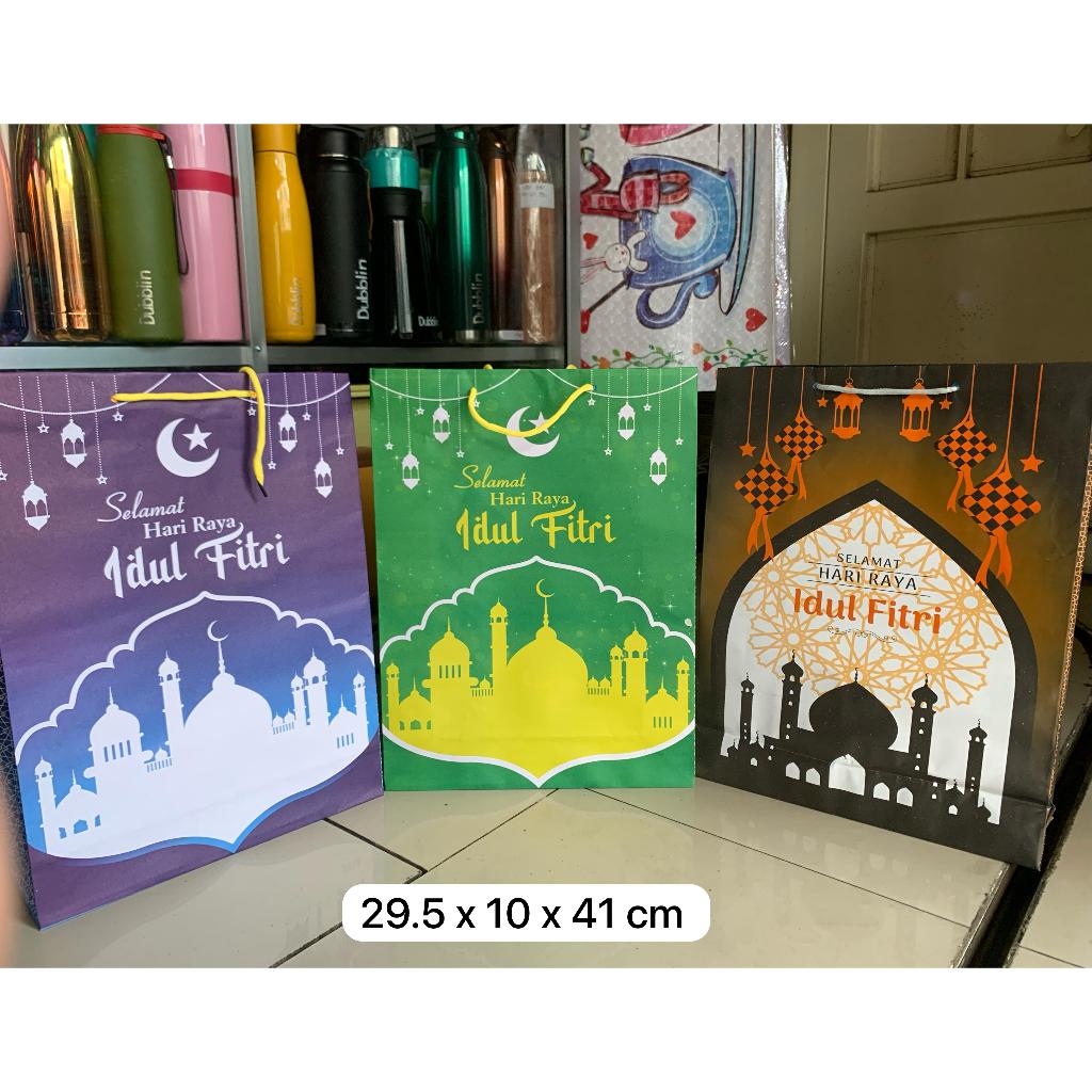 

shopping bag idul fitri hampers lembaran achiang 29.5 x 10 x 41 cm bahan tebal kertas satuan
