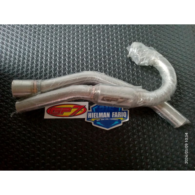 header pipa fullset KLX.CRF. knalpot spek std GP7 ORIGINAL untuk MAX 4.1 cnc predator ballistic dan 