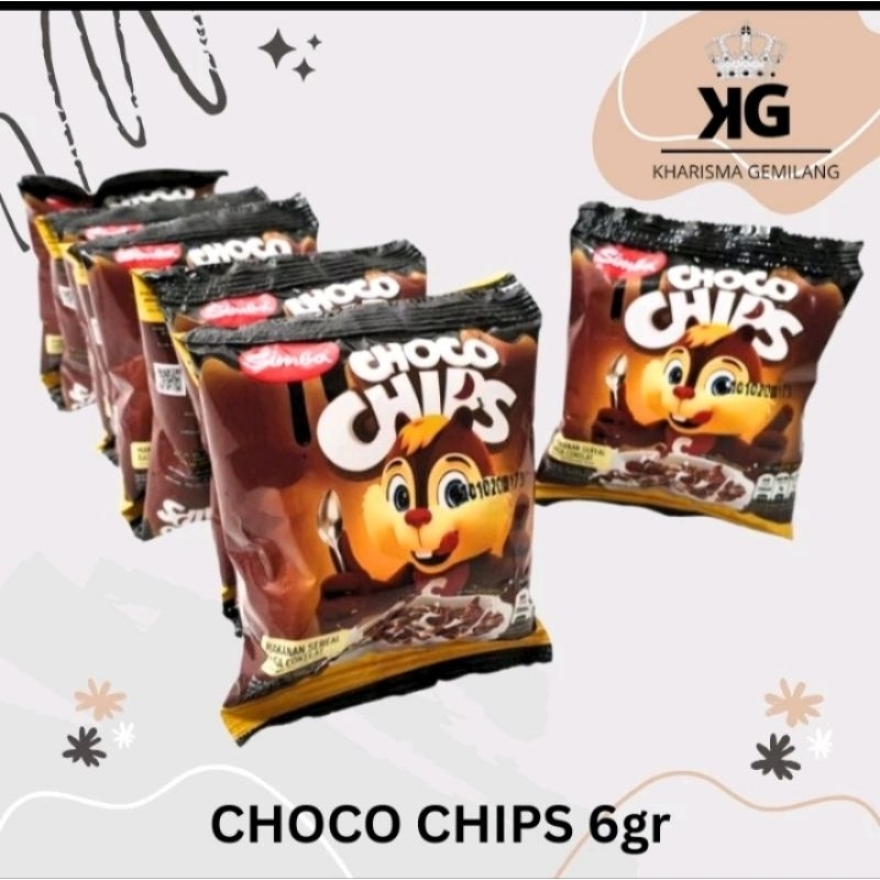 

KG Simba Choco chips 6gr 1 renceng isi 10 Snack cokelat murah cemilan anak biscuit