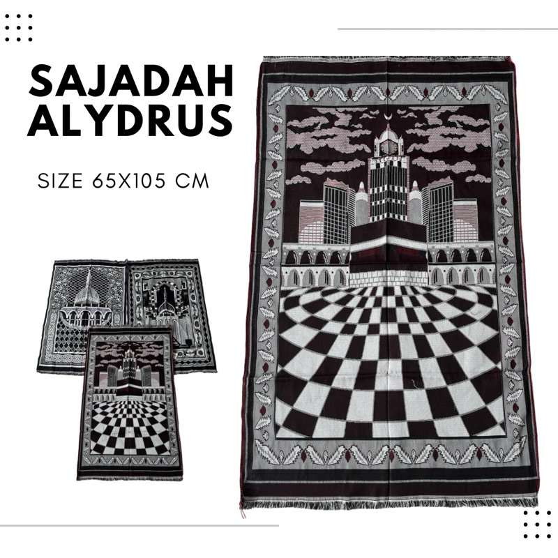 Sajadah Alydrus Lebar | Sajadah Travel Dewasa | Souvenir Oleh Oleh Haji Umroh