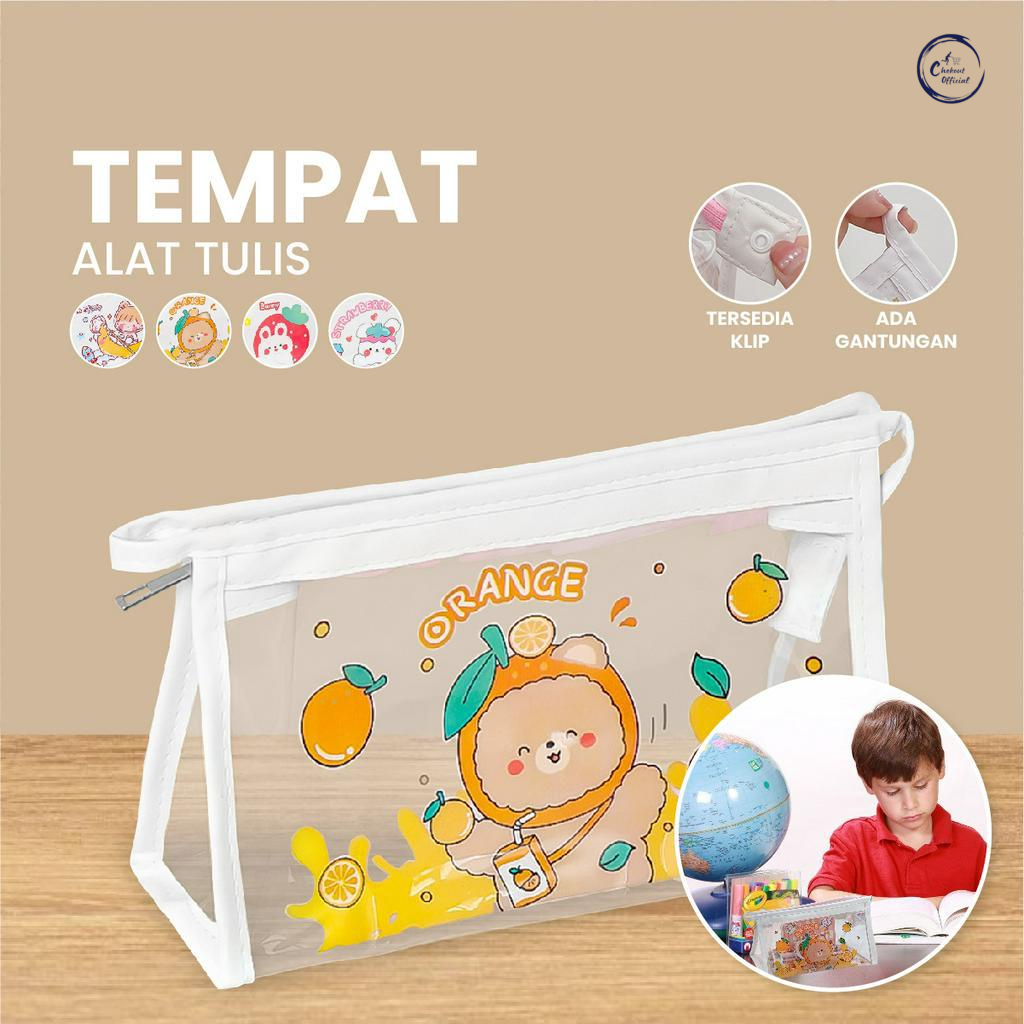 

Tempat Pensil Transparan Motif Kartun Tas Pouch Kosmetik Tas Kosmetik Travel Multifungsi Ala Korea Pouch Serbaguna