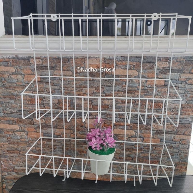 RAK KITCHEN // RAK DINDING DAPUR 3 LAYER // NADHA GROSIR