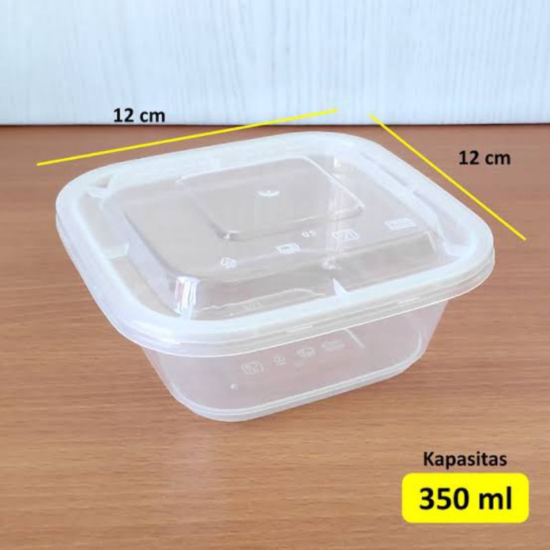 Thinwall kotak 350 ml isi 25 pcs/ Thinwall Square 350 ml/ Food Container