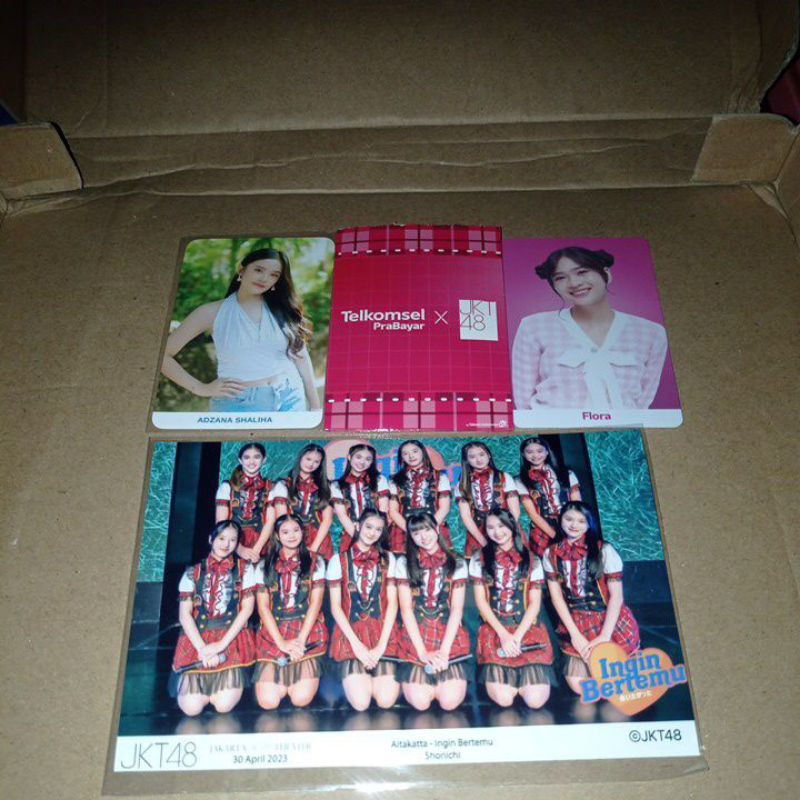 Bundle Photocard Ashel JKT48 Sumtour, Flora JKT48 Telkomsel, dan Groupshoot Shonichi Aitakatta