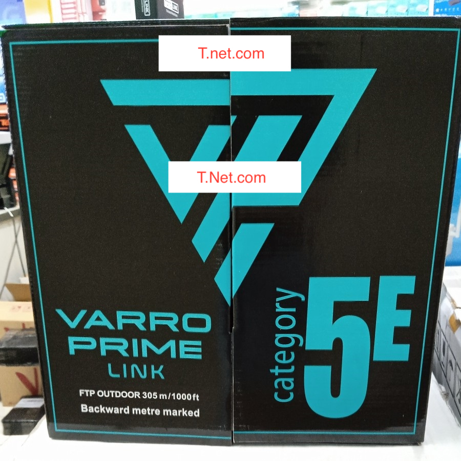 Varro prime FTP Cat5 Cat5e Outdoor Hitam Single Jacket Kabel FTP Murah
