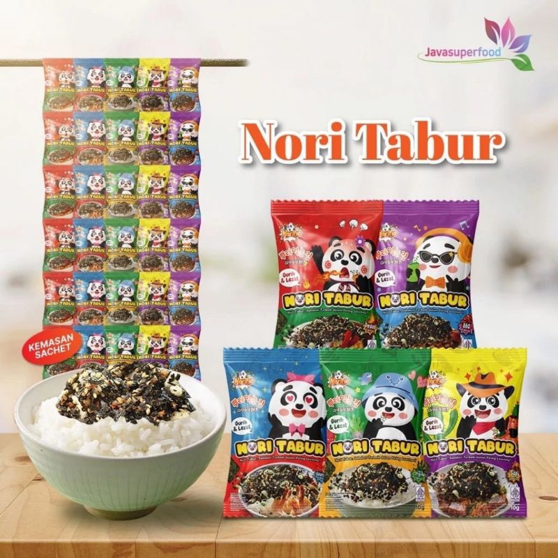 

Nori Tabur Rice Noodle Rumput laut Panggang(1 Renceng isi 12pcs)Halal sikecil pasti lahap makannya