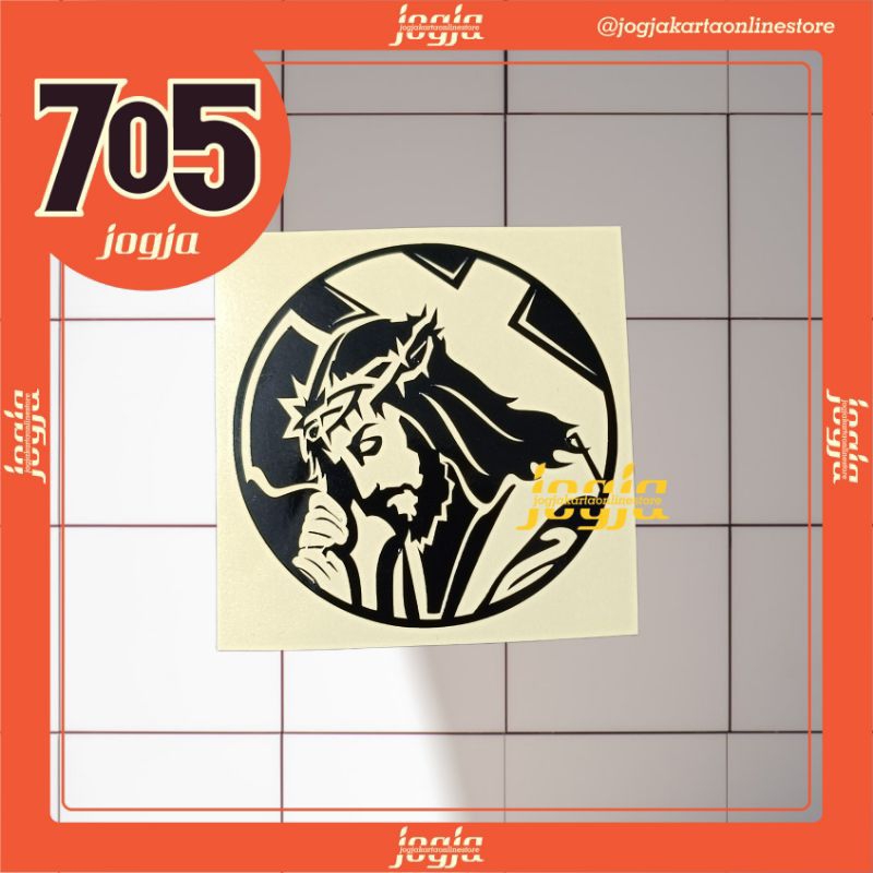 Stiker Jesus Cutting Sticker Wajah Jesus 9 Cm
