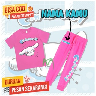Setelan Anak Perempuan Cinnamoroll Love Kaos Dan Joger Anak
