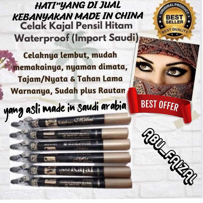 BG-SKIN Celak Kajal Pencil Tutup WATERPROOF