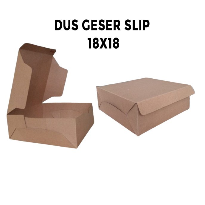 

Dus Box Nasi Kraft Geser Slip 18X18X6,5 - 50PCS