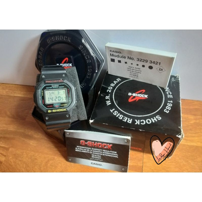 [Preloved] Jam Tangan Pria CASIO 3229 G-Shock DW-5600CMB - Black Mint