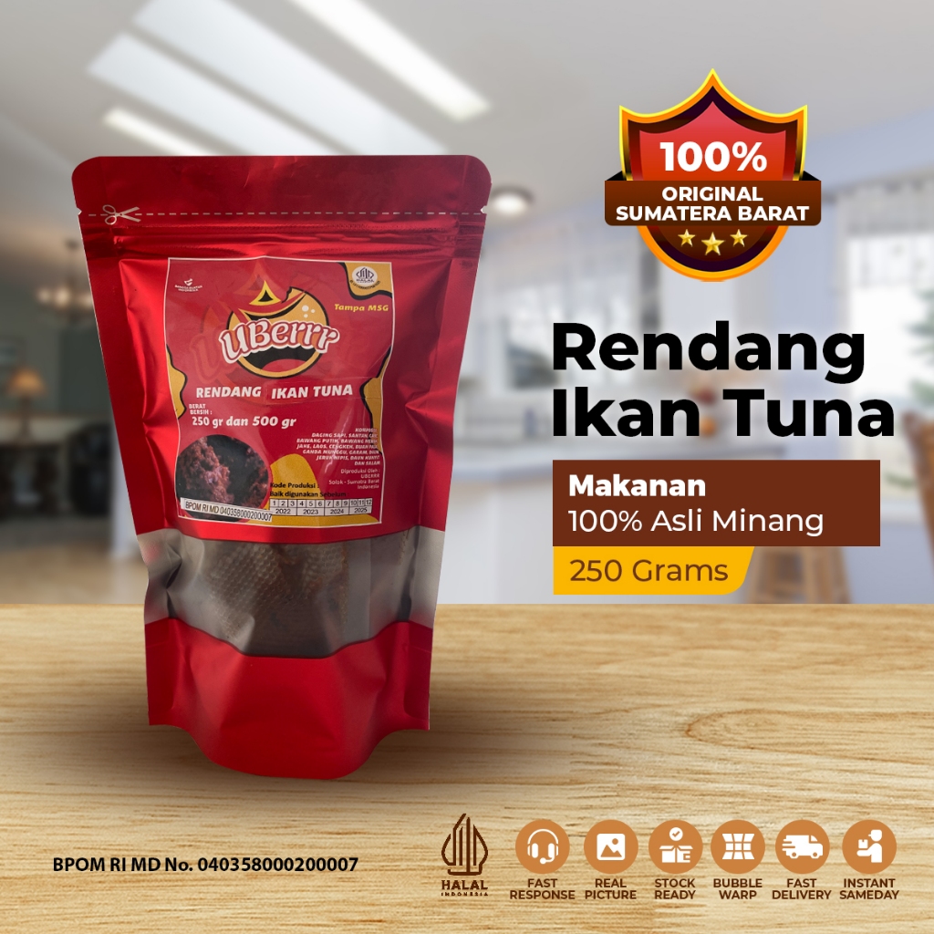 

Rendang ikan tuna khas minang asli Sumatera Barat Makanan instan siap makan