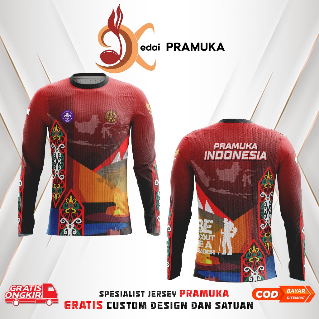 BAJU PRAMUKA OUTDOOR FREE DESAIN UNISEX