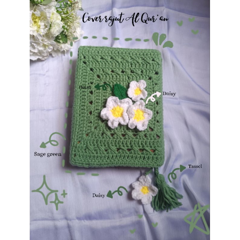 

Sampul Al Qur'an/Sampul rajut/Cover/Cover Al Qur'an/Al Qur'an/Rajut/Crochet