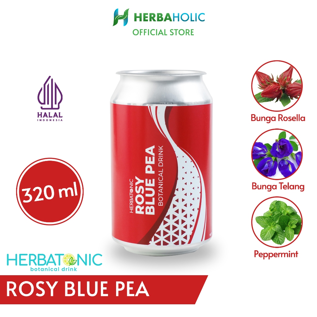 

Herbaholic.id Herbatonic Botanical Drink Rossy Blue Pea 320 ml