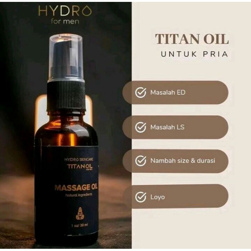 Hydro For Men TITAN OIL Massage Oil Besar Panjang Kuat Dan Tahan Lama