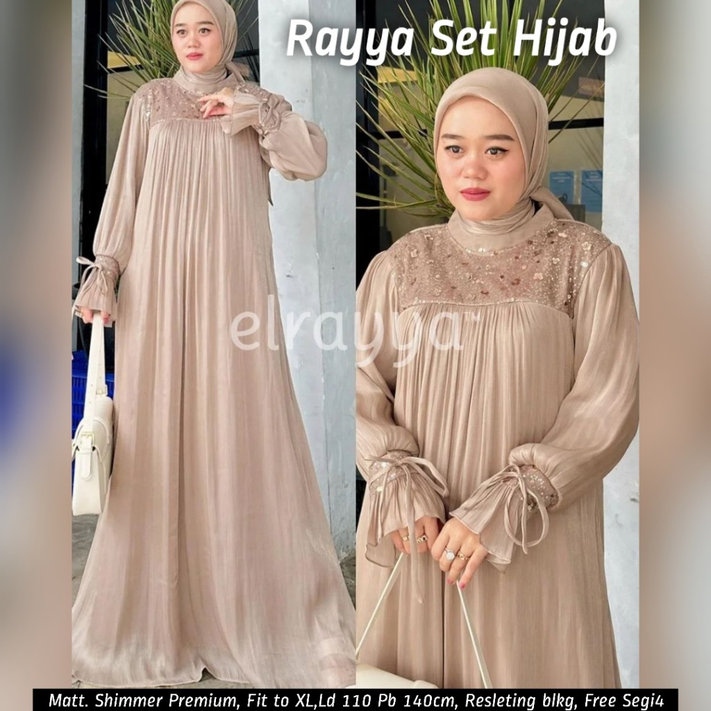 RAYYA SET HIJAB gamis shimmer