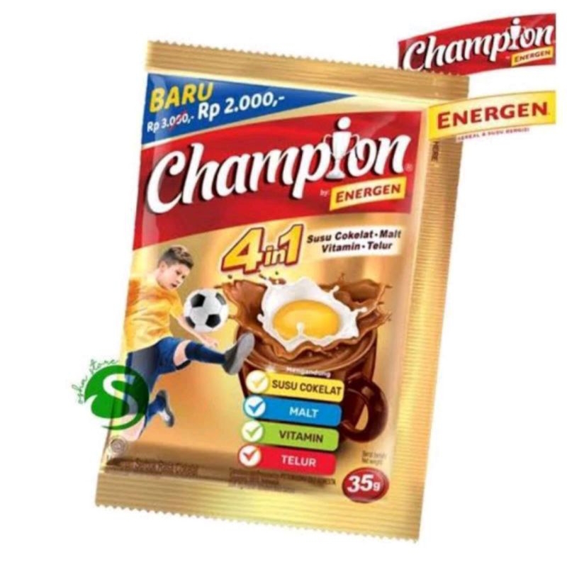 

ENERGEN CHAMPION ISI 10 SACHET (GRATIS SENDOK CANTIK)