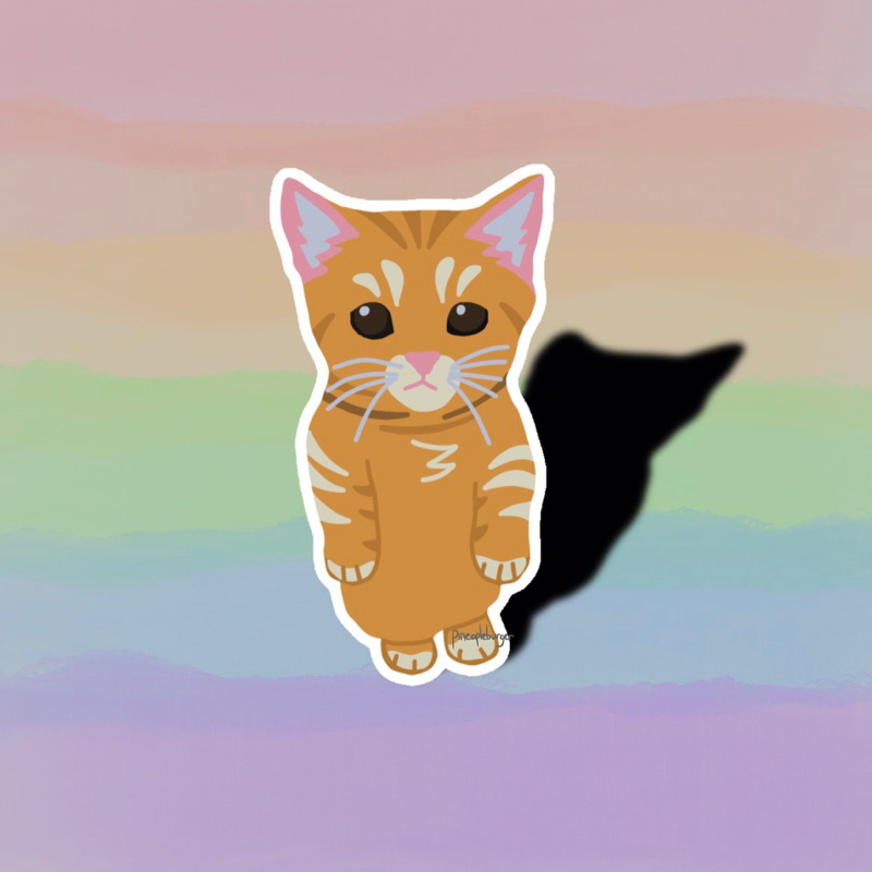 

Sticker meme kucing cat ukuran 4 cm