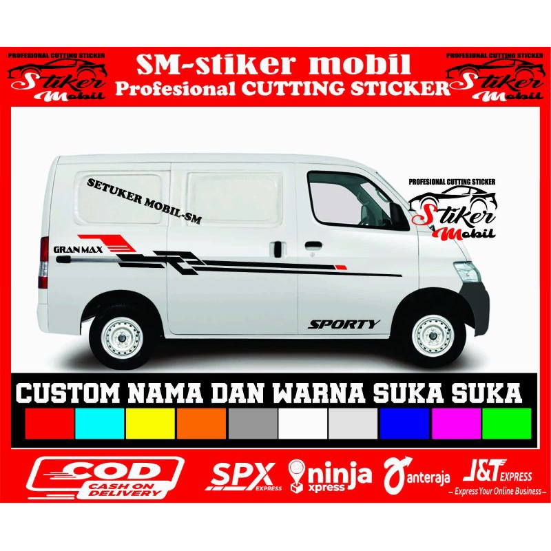 stiker mobil granmax luxio apv luxury dll stiker variasi mobil sticker cutting sticker car