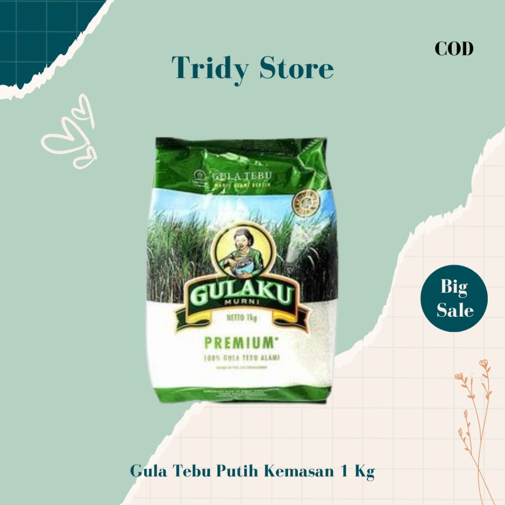 

Gula Tebu Putih kemasan 1 kg gula pasir manis