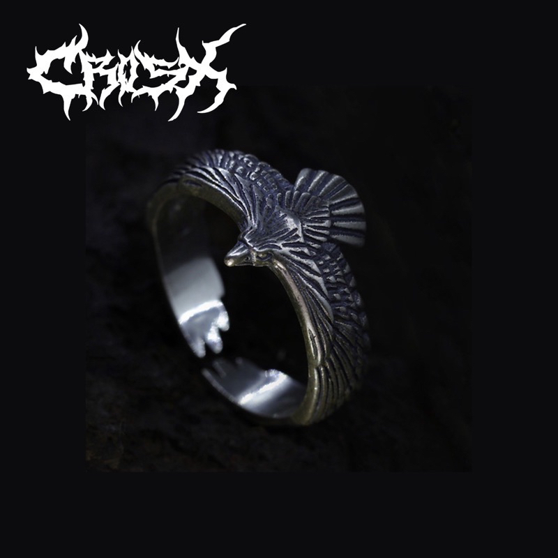 FLASH SALE WEHO RING / DRAGON EAGLE RING CROWS RING CINCIN GAGAK ELANG WINGS SAYAP CINCIN HITAM