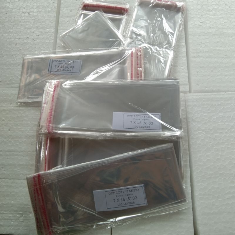 

PLASTIK OPP 7X15 ISI 100 PCS/PAC