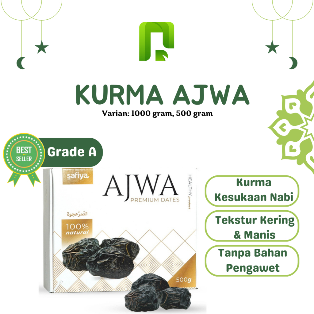 

Kurma Ajwa | Kurma Favorit Nabi Kualitas Super Premium 100% Original