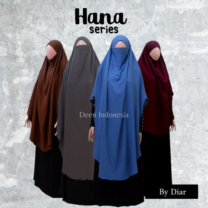French Khimar Instan Syar'i Bahan Crinkle Airflow Premium Series HANA | FK Instan | FK Jumbo | FK Mu