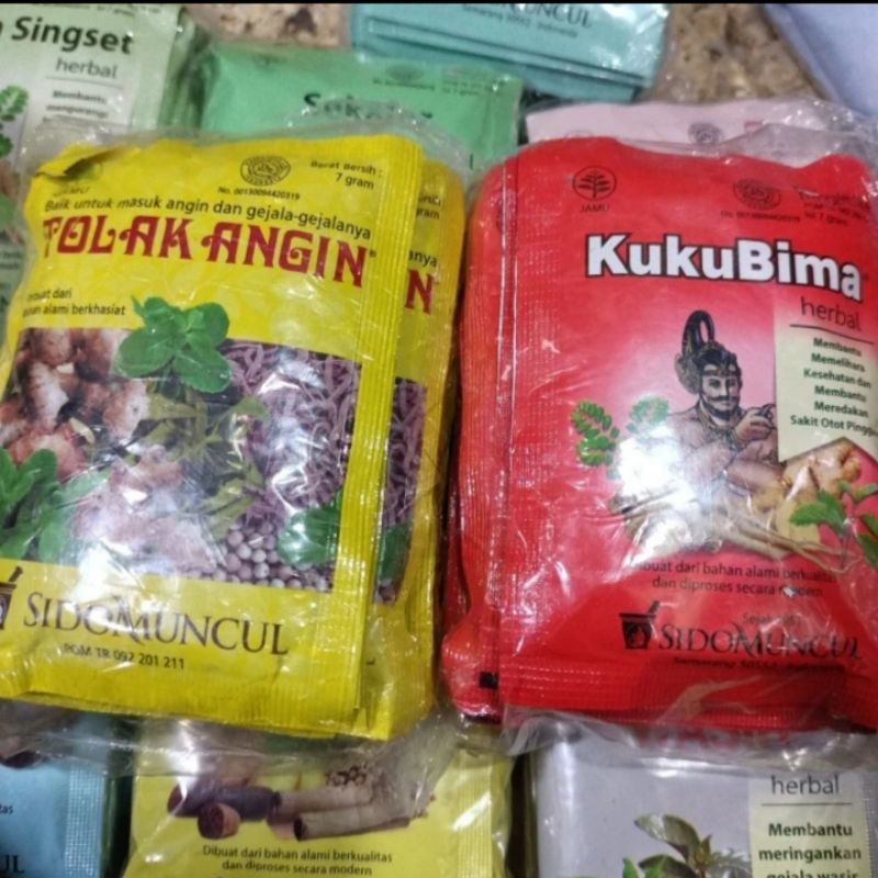 

jamu Sido muncul 1 pack 10's tolak angin,kuku bima