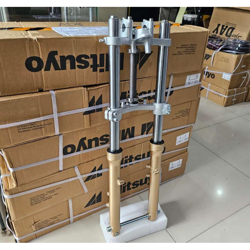 SKOK SHOCKBREAKER DEPAN NINJA RR MITSUYO AS GOLD PNP HONDA SHOCK NINJA RR COPY ORIGINAL