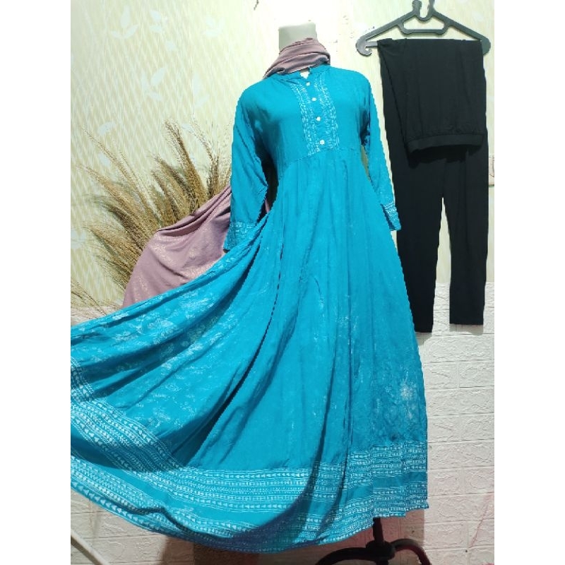 BAJU INDIA/ ANARKALI KATUN SET/ FREE CELANA LEGGING JUMBO