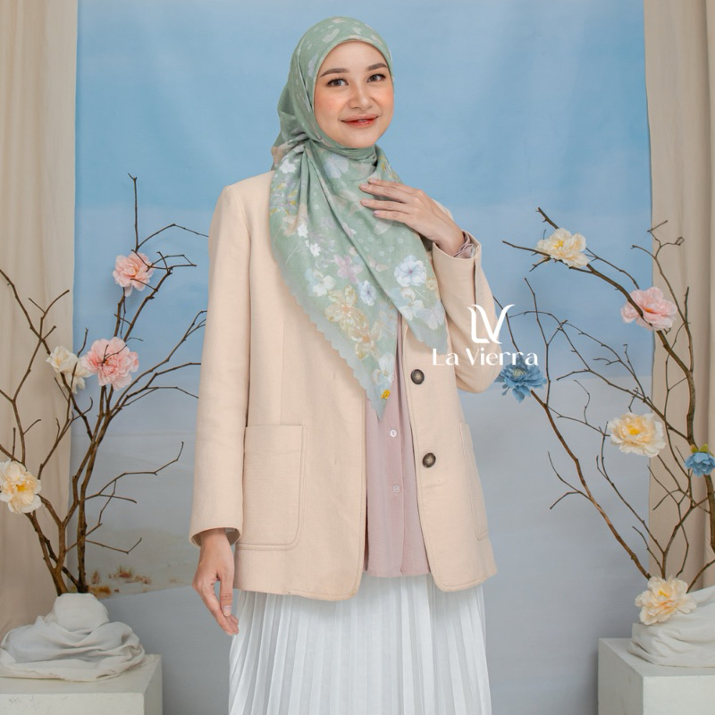 La Vierra - Gardenia Series Hijab Segiempat Printing