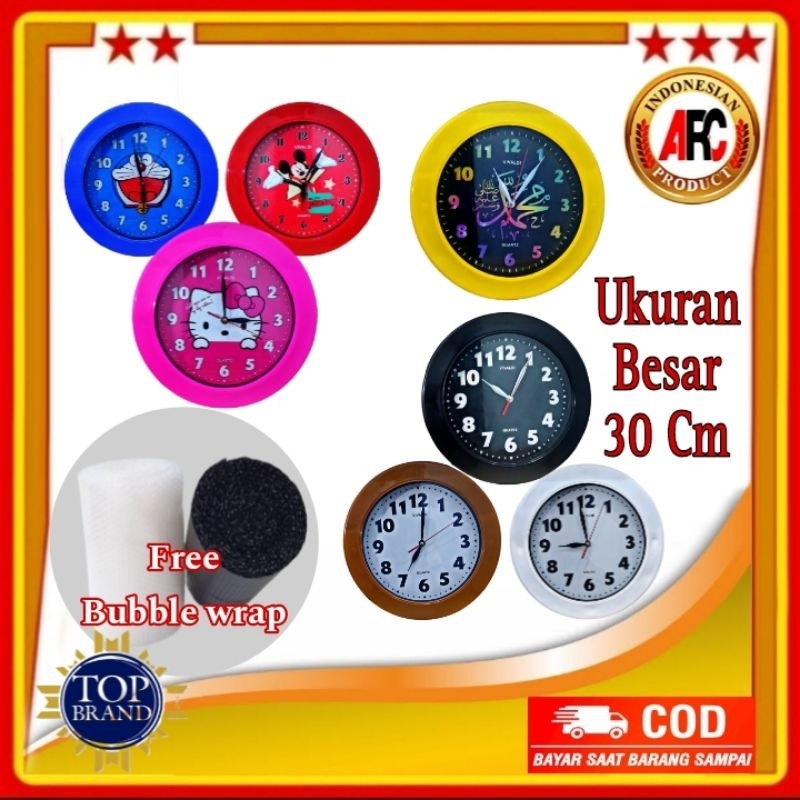 PROMO - Jam Dinding Jam Analog Ukuran Besar 30 cm Jam Karakter Jam Polos Jam Kaligrafi Jam Vivaldi