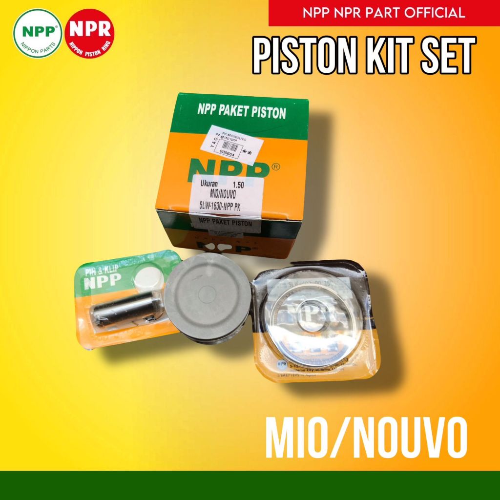PISTON KIT NOUVO/MIO NPP// PISTON KIT SPORTY MIO SOUL MIO SMILE  NPP STD-200 SEHER KIT SEKER KIT SET