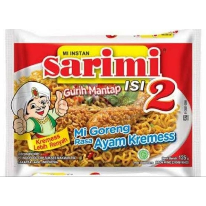 

MIE INSTANT SARIMI GORENG ISI 2 AYAM KREMES