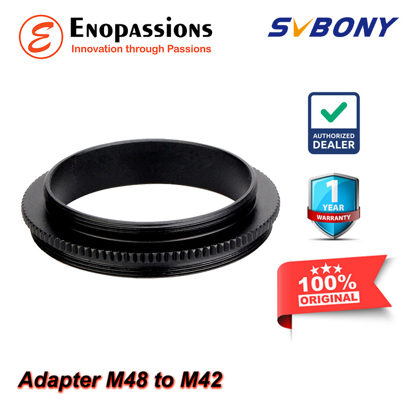 Svbony SV130 Adapter M48 to M42 Dengan Knurling Design