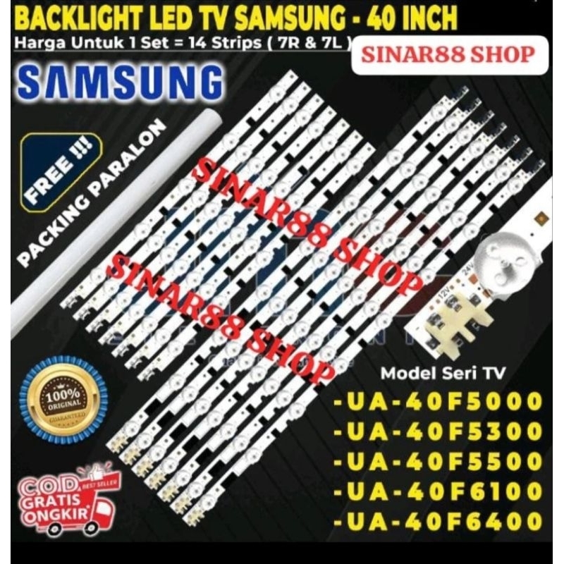 BACKLIGHT TV LED SAMSUNG 40 INC UA40F5000 UA40F5500 UA40F5300