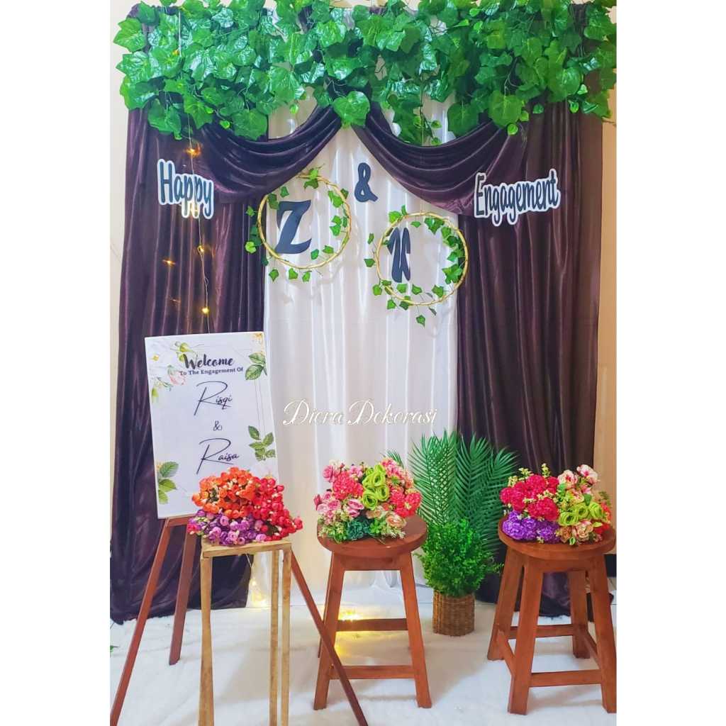 PAKET BACKDROP LAMARAN DEKORASI LAMARAN TERMURAH LENGKAP HEMAT