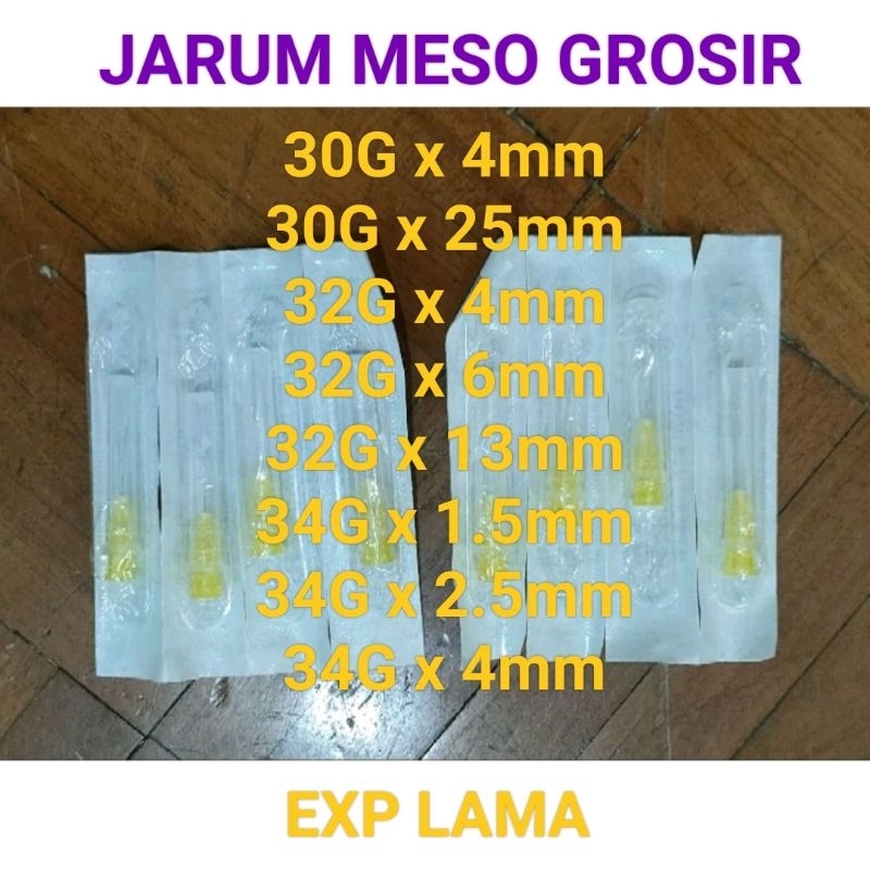 meso needle jarum meso 34G 32G 30G sungshim 34G x 4mm jarum disposable needle meso skin booster need