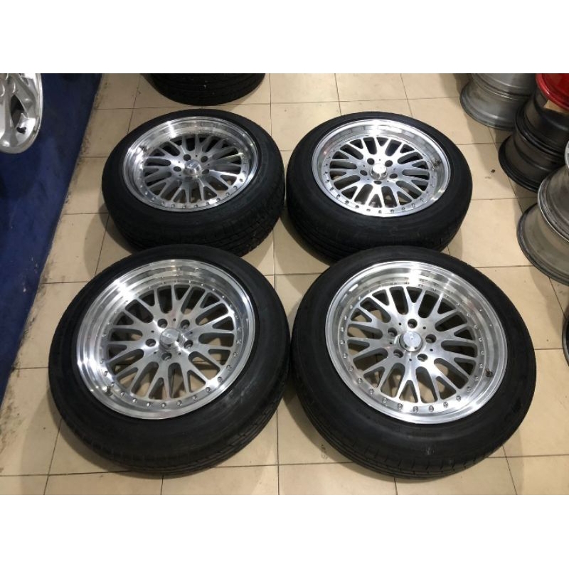 Velg Mobil Bekas Ring 18 Lubang 5 Celong CCW R18X8,5/9,5 H5X114 ET40/38 + BAN