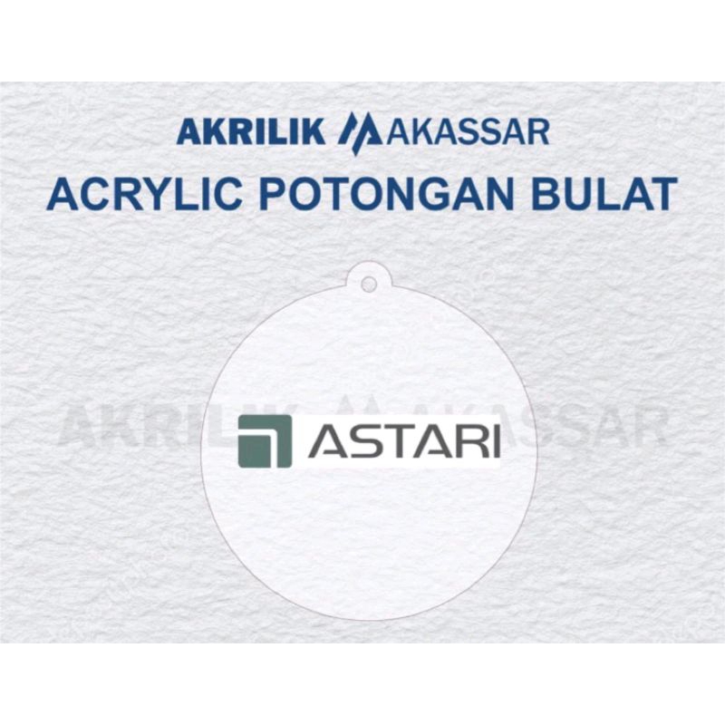 Akrilik polos bulat untuk gantungan kunci