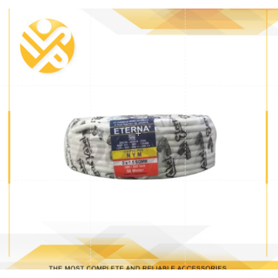 Kabel Listrik NYM 2 x 1.5 / Kabel Putih Tunggal PER ROLL