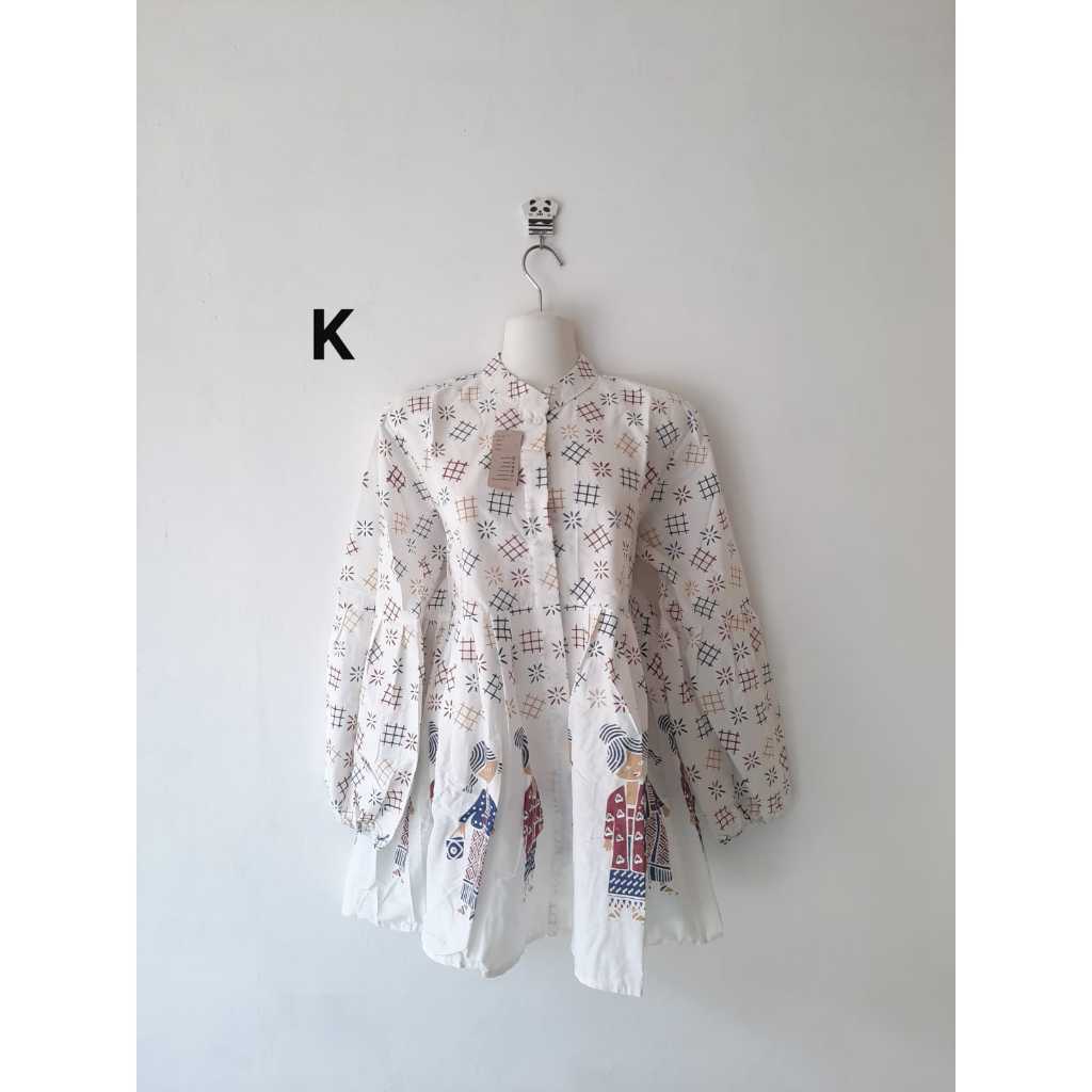 Blouse batik Wanita Lengan balon