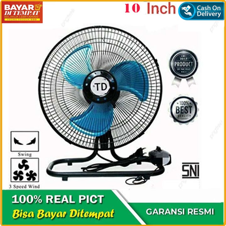 PROMO Kipas Angin Tornado 2in1 Kipas Meja Dinding TD Twin Dog 10 inch Kipas Angin Besi