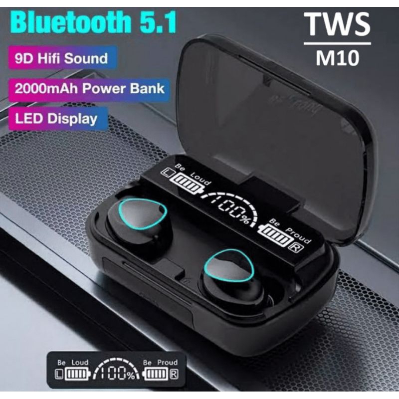 TWS M10 Wireless Bluetooth Headset  Earphone Powerbank