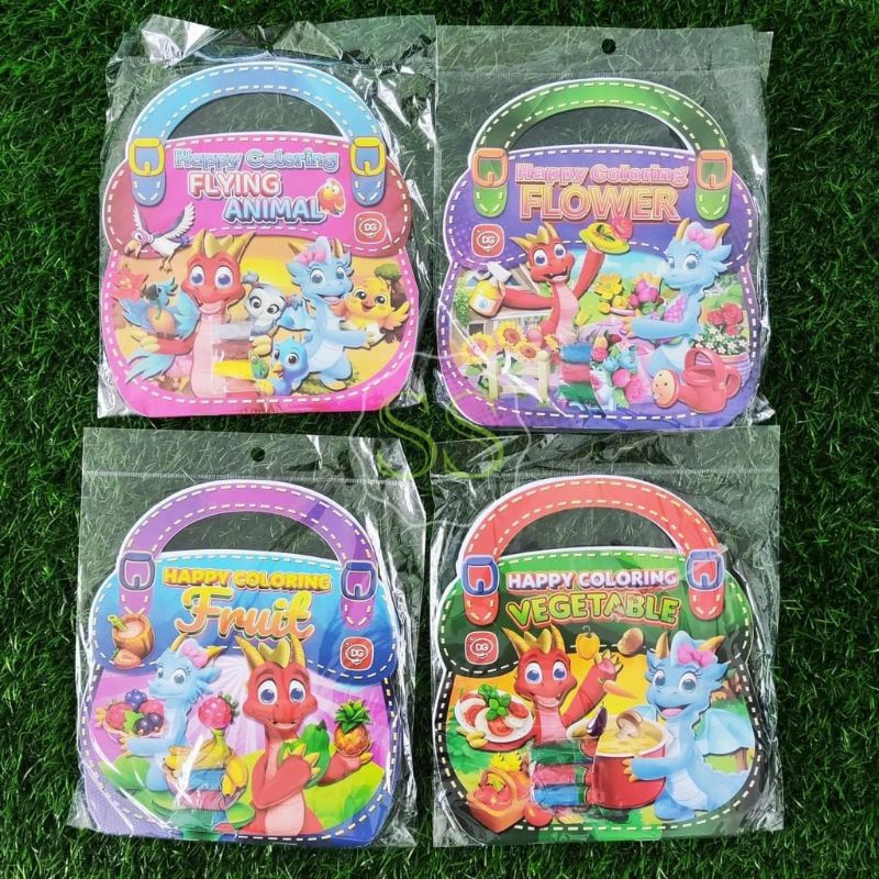 

Buku Aktivitas Coloring Book Crayon / Buku Mewarnai Anak + 3 Crayon