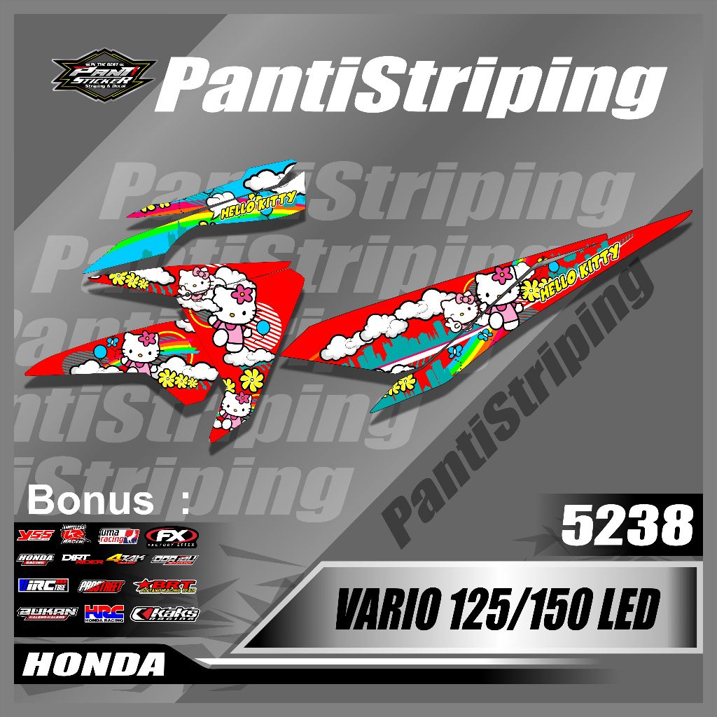 STICKER STRIPING MOTOR VARIO 125 150 LED VARIASI LIST - SKOTLET STICKER MOTOR VARIO 125-150 DESAIN H