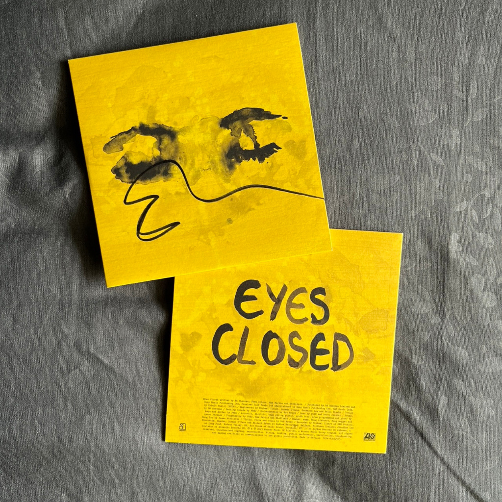 Ed Sheeran Signed Eyes Closed Single CD (Official from Ed Sheeran UK Store)